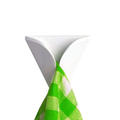 iDesign Self-Adhesive Dish Towel Holder for Kitchen - Pack of 2, White thumbnail 2