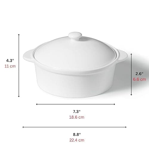 Starfrit Gourmet Bistro - Brie Baker Set - White Porcelain - Oven, Microwave and Dishwasher Safe - Versatile Use thumbnail 2