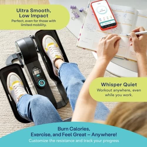 Cubii Move - Under Desk Elliptical Bike Pedal Exerciser Portable Seated Elliptical Machine W/Adjustable Workout Levels - Adult to Seniors thumbnail 3