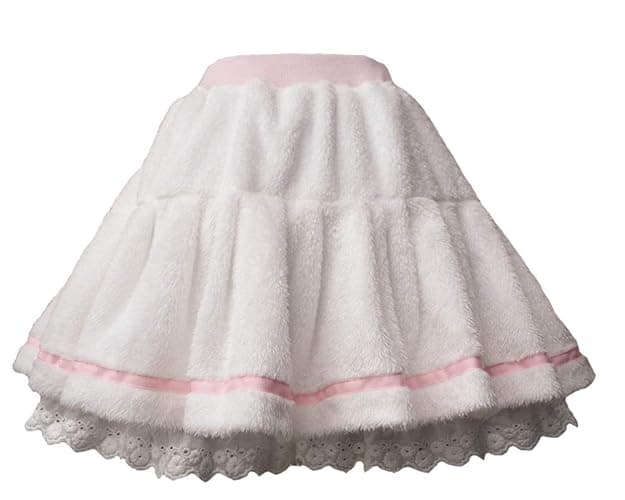 White Sweet Girls Womens Plush Lolita Skirt Pantskirt - Image 1
