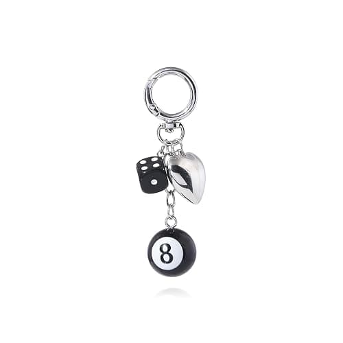 FunBoat Magic 8 Ball Cute Dice Charm Keychain Cute Backpack Purse Bag Hangings Accessories, Y2k Key Chain Gift Aesthetic - Image 1