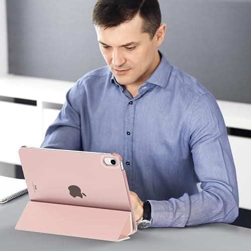 MoKo for iPad (A16) 11th Generation Case 11 Inch 2025, iPad 10th Generation Case 10.9 Inch 2022, Slim Stand Hard PC Translucent Back Shell Smart Cover, Support Touch ID, Auto Wake/Sleep, Rose Gold thumbnail 8