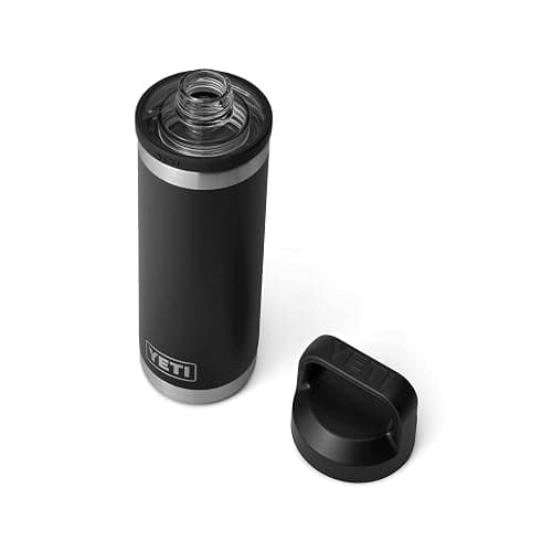 YETI Rambler Bottle Chug, Vaccum Insulated Stainless Steel Bottle with Leakproof Chug Cap, Black, 18 oz (532 ml) - Image 1
