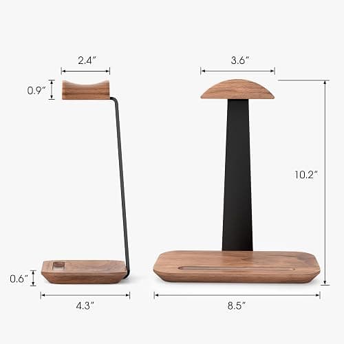 UPERGO Wooden Vertical Laptop Stand, Desk Tray and Headphone Stand thumbnail 8