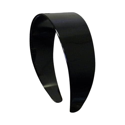 Motique Accessories 2 Inch Hard Plastic Headband with Teeth Women and Girls wide Hair band (Black) - Image 1