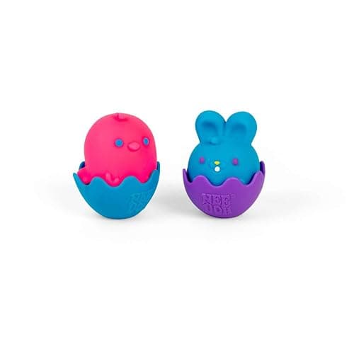 Schylling NeeDoh Bunnies & Chicks - Sensory Toys with a Satisfying Dough Filling - A Mix of Squishable Bunnies and Chicks - Ages 3 and Up - One Random Design - Image 1