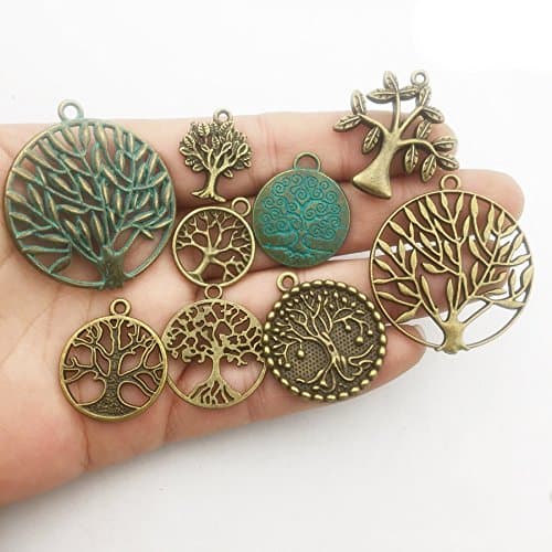 100g Craft Supplies Mixed Tree of Life Pendants Beads Charms Pendants for Crafting, Jewelry Findings Making Accessory for DIY Necklace Bracelet (M075) thumbnail 9