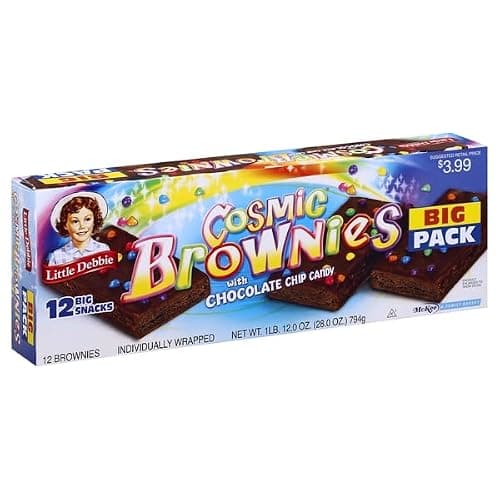 Little Debbie, Brownies Cosmic with Chocolate Chip Candy Big Pack, 28 Ounce - Image 1