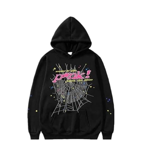 BlupinKurzi Y2k Hoodie Spider Web Print Streetwear Hoodies Punk Long Sleeve Pocket Hoodie Sweatshirt - Image 1