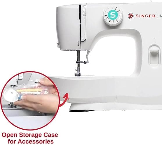 SINGER M1500 Lightweight & Portable Sewing Machine with Accessory Kit | 57 Stitch Applications, LED Light & 4-step Buttonhole | Great for Quilting, Crafts & Mending thumbnail 9