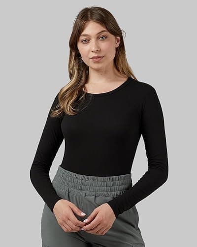 32 Degrees Heat Women's Lightweight Crew Base Layer Top | Form Fitting | Long Sleeve | 4-Way Stretch | Thermal thumbnail 4