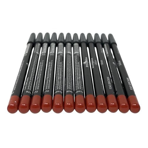 12 pcs Italia-Deluxe Ultra Fine Lip liner, Creamy, Long Lasting, High Pigmented Pencil (1040 Brown) - Image 1