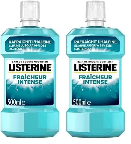 Listerine – Bain de Bouche Quotidien Fraîcheur Intense (bouteille de 500 ml) – Soin bucco-dentaire pour aider à protéger contre la plaque dentaire – Bain de bouche pour une haleine fraîche durable - Image 1