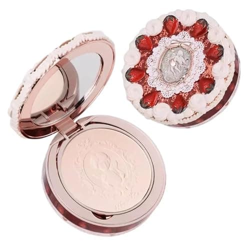 Flower Knows Strawberry Cupid Serie Kompaktpuder Mattes Soft-Focus Öl-Kontroll Fixierpuder (C02) - Image 1