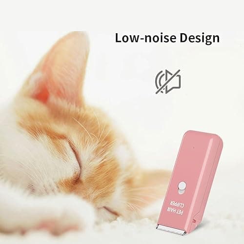 Tileon Dog Clippers,Quiet Washable USB Rechargeable Cordless Dog Grooming Kit,Electric Pets Hair Trimmers Shaver Shears for Dogs and Cats Pink thumbnail 4