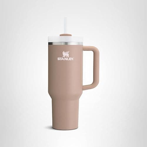 STANLEY Quencher H2.0 Tumbler with Handle and Straw 40 oz | Flowstate 3-Position Lid | Cup Holder Compatible for Travel | Insulated Stainless Steel Cup | BPA-Free | Almond Rose thumbnail 9