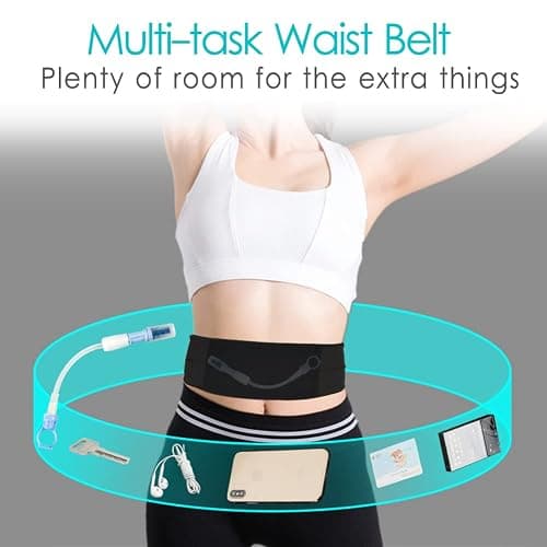 Breathable Peritoneal Dialysis Belt with Mesh Pouch PD Catheter Transfer Set Holder Accessories with Slits for G-Tube Feeding Tube Peg Tubing Stomach Women Men Adults Black thumbnail 5