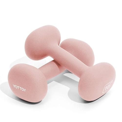 YOTTOY Dumbbell Set of 2,2-15 Pound Hand Weights for Women, Non-Slip Hand Weights for Home Gym, Strength Training, and Full-Body Workouts - Image 1