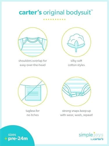 Simple Joys by Carter's Baby Girls' Long-Sleeve Bodysuit, Pack of 5 thumbnail 4