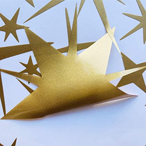 Sparkle Decals Star Wall Decals Nursery Wall Decal Kids Room Decor Stars Walls Art Murals Baby Room Star Stickers Peel and Stick Removable Decal Celestial Decoration(Vintage Gold) thumbnail 6