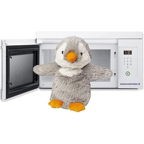 warmies Microwavable Stuffed Animal, Penguin, Heated Stuffed Animal, Gray | 90 Sec Microwave Heat, 2-3 Hr Freezer Chill, Scented with Calming French Lavender, Weighted Plush Comfort thumbnail 2