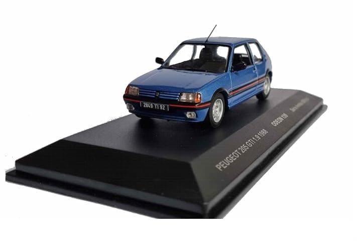 Odeon Voiture de Collection Peugeot 205 GTI 1.9 de 1988 Bleu Métallisée 1/43 thumbnail 3