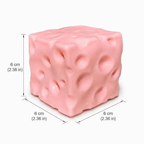 1PC Realistic Swiss Cheese Squishy Toy – Dough Texture Stress Relief Fidget Toy for Adults, Anxiety Relief Sensory Tool, Unique Desk Decor, Not Edible thumbnail 2
