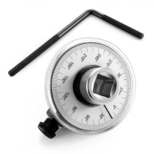 BUBUCAM 1/2 Inch Torque Wrench Angle Gauge Tool, 360° Adjustable 1/2" Drive Torque meter Wrench Set, Professional Measure Tool - Image 1