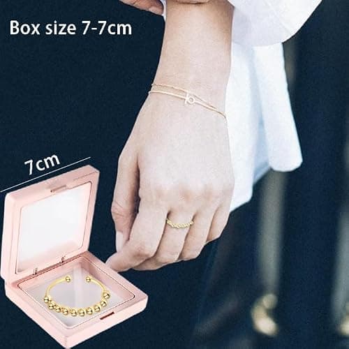 Bague Anti Stress Femme en Argent Sterling 925 Avec Perles Bague D'Anxiete Réglable Fidget Ring Bague Tournante Femme 925 Anxiété Fidget pour Femme Taille Réglable Bague Anti-Anxiété thumbnail 4