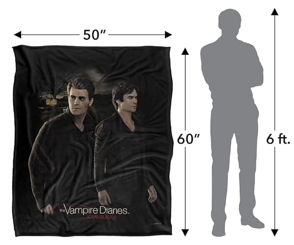 Vampire Diaries Brothers Officially Licensed Silky Touch Super Soft Throw Blanket 50" x 60" thumbnail 2