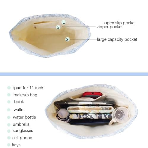 Floral Quilted Cotton Shoulder Bag for Women Daily Use Medium Size Handbag Large Capacity Thickened Design Tote thumbnail 5