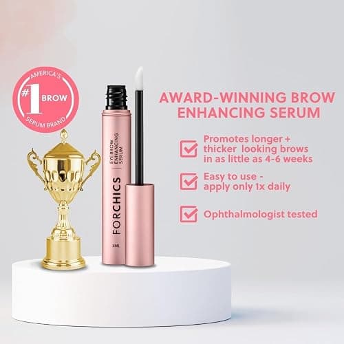ForChics Eyebrow Growth Serum - Natural Brow Enhancer for Fuller, Thicker Brows in 2 Weeks - Vegan, Hormone-Free with Peptides and Biotin - No Prostaglandins - 3ml thumbnail 4