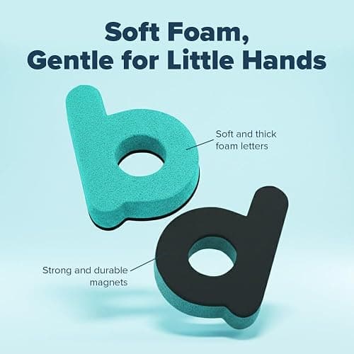 Magnetic Letters and Numbers for Children – The Complete Set: 182 Letters and 81 Numbers & Symbols – Thick Foam Fridge Magnets for Kids - Includes 2 Storage Boxes, Magnetic Board, Pens and Eraser thumbnail 4