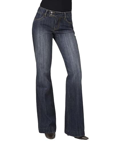 Stetson Apparel Womens Relaxed Fit Dark Wash 214 City Trouser Jeans Blue - Image 1