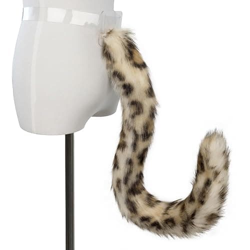 Striped Tiger and Spotted Cheetah Tail, Adorable Animal Character Costume Play, Upright Cat Tai thumbnail 2