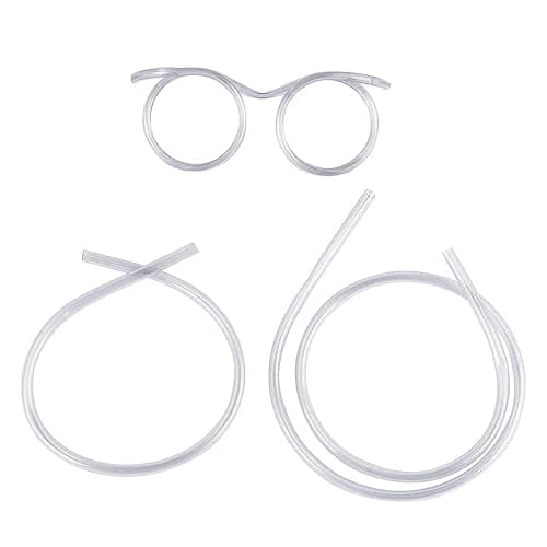 QNCIGER Straw Glasses - Funny Adults Crazy Eyeglass Straw for Birthday Parties, DIY Fun Activities, Kids Party Supplies, Game Ideas (1 Pcs, Crystal) thumbnail 3