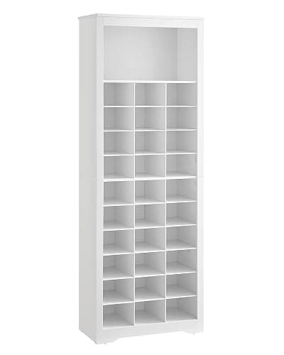 VASAGLE Shoe Storage Cabinet, 10 Tier Shoe Rack Organizer, Holds Up to 30 Pairs of Shoes, for Entryway Bedroom, 12.6 x 24.8 x 73.6 Inches, White ULBS273T14 - Image 1