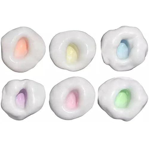 6Pcs Stress Balls, Colorful Sand Glutinous Squeeze Balls for All Ages, Portable Shapeable Anxiety Relief Toys for Office, School, or Travel - Image 1
