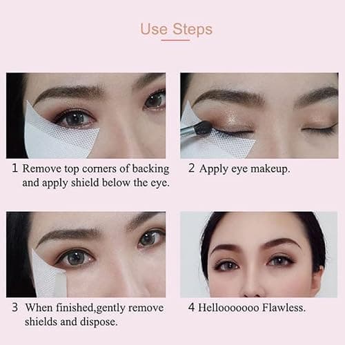 Faiteary 150pcs Eyeshadow Shields, Lint Free Eyeshadow Stencil Gel Pad Under Patches, Prevent Makeup Residue for Eyelash Extensions, Eyeliner, Lip and Tinting Makeup thumbnail 3