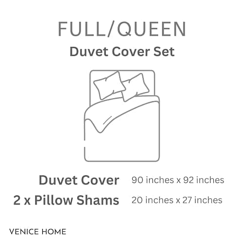 Venice Home 100% Cotton Jersey Duvet Cover Set - Ultra Soft & Breathable - All-Season Comfort - Easy Fit with 4 Corner Ties - Includes 2 Pillowcases - 3-Piece Bedding Set (Pink, Full/Queen) thumbnail 7