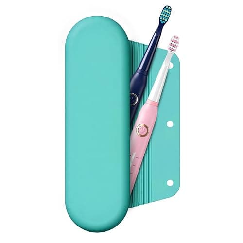 iTokGok Silicone Electric Toothbrush Travel Case, Manual Toothbrush Travel Cover for Men and Women,Toothbrush Holder for Travel,Gym and More, Fits Most Manual and Electric Toothbrushes - Mint Green - Image 1