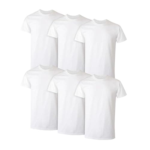 Hanes Men's Undershirt Packs, Stay-Tucked Soft Cotton Undershirts, Best Undershirts for Men, White/Black/Asstd Multipacks - Image 1