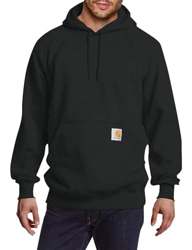 Carhartt Men's Rain Defender Loose Fit Heavyweight Sweatshirt - Large - Black - Image 1