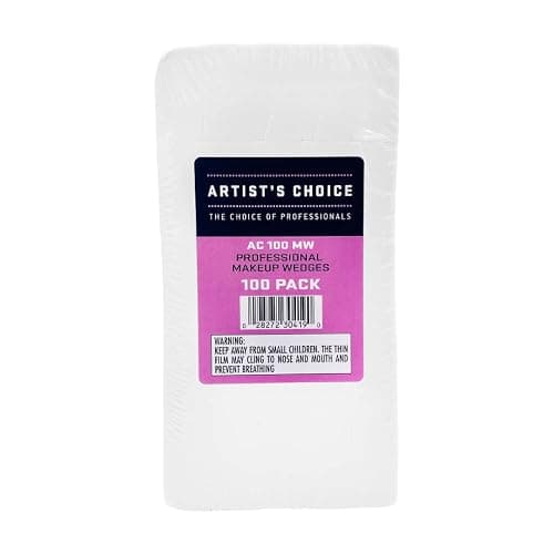 Artist's Choice 100 Pack Makeup Sponge Mini Applicator Wedges, Triangle Cosmetic Sponges for Foundation, Blush, Eye Shadow, Blending and Smoothing, Disposable, Latex Free thumbnail 5