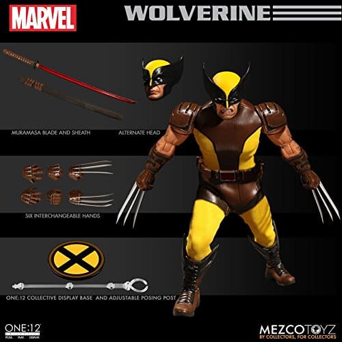 Mezco Toys One: 12 Collective: Marvel Wolverine Action Figure | One-12 Collective 6 Inch Action Figure Marvel Series - Wolverine thumbnail 3