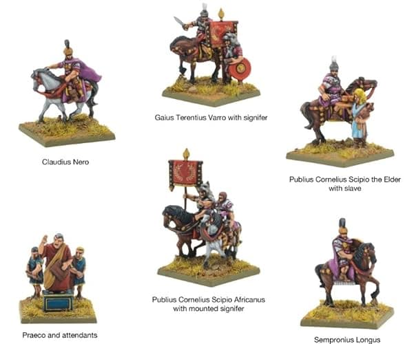 Warlord Roman Britain Hail Caesar Epic Battles: Republican Roman Commanders Tabletop Miniatures - Plastic Paintable Roman Britain Soldiers Set, Table Top 28mm Military Minifigures for Adults thumbnail 2