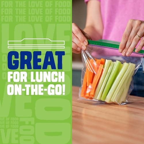 Ziploc Sandwich and Snack Bags with EasyGuide Texture, Plastic Storage Bags with Grip 'n Seal Technology, 270 Bags Total thumbnail 4