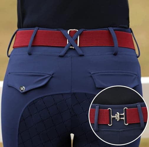 CHOOSEU 1.5 inch Equestrian Elastic Belt, Stretchable and Comfortable Waist Belt for Women and Girls, Prefect Equestrian Gift thumbnail 5