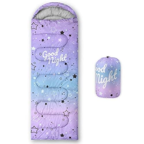 Smell Sunshine Kids Sleeping Bag for Boys Girls,3D Basketball Print-Lightweight Warm Portable Outdoor Indoor-Waterproof Cold Weather Resistant Sleeping Bag for Camping Hiking - Image 1
