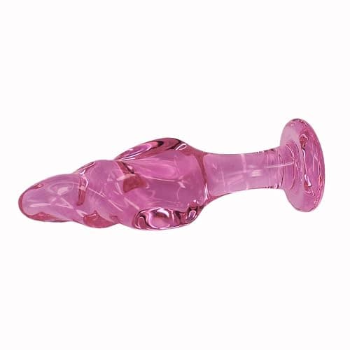 4.3 Inches Pink Glass Pleasure Wand for Anal Sex Play, Eastern Delights Small Anal Butt Plug for Beginner Starter thumbnail 4